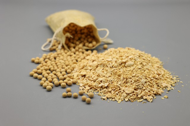 Harina de soja para consumo humano.